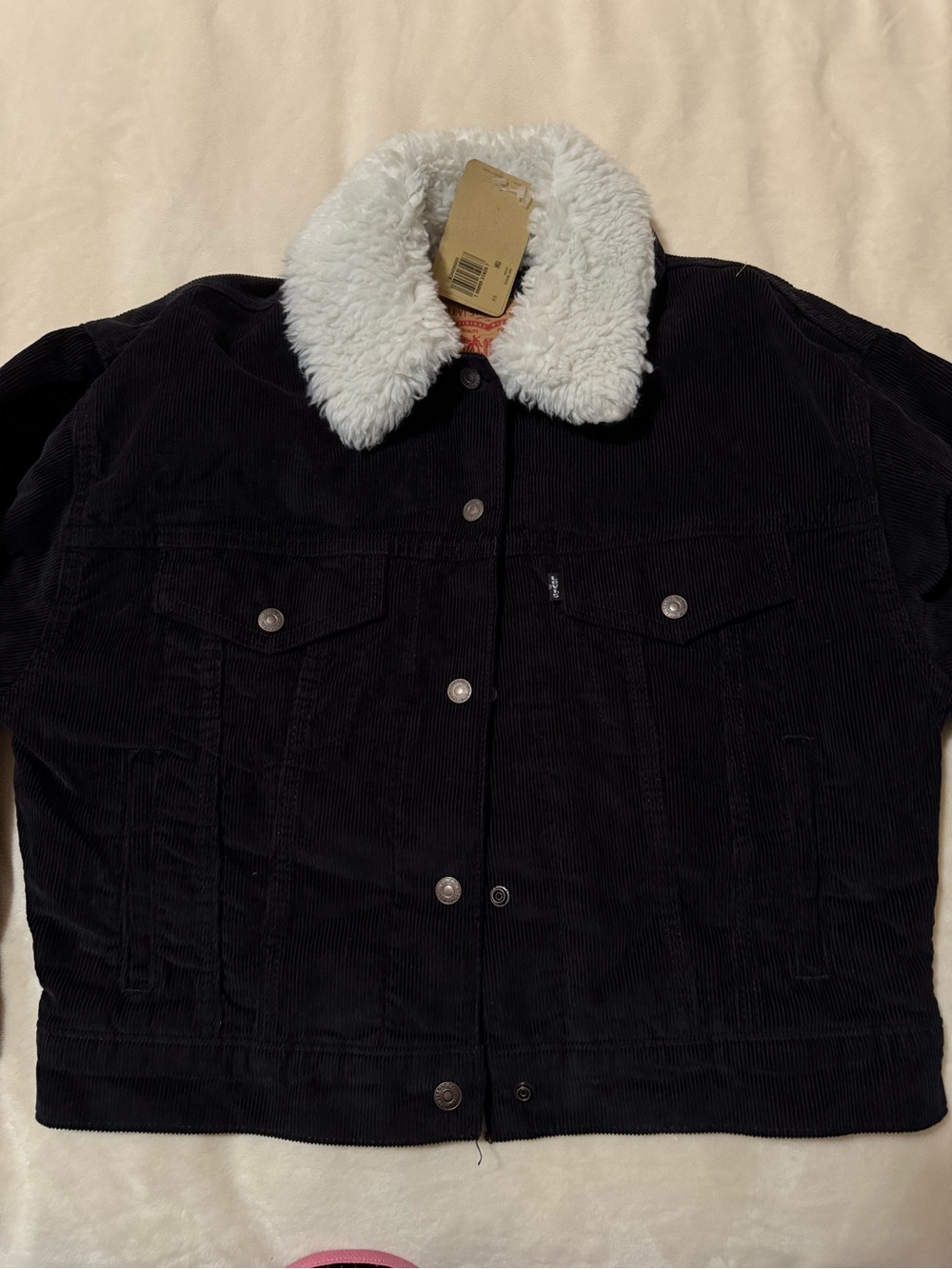 Levi's Black Corduroy Sherpa Jacket